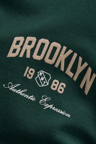 Sudadera de algodón orgánico con capucha - Verde oscuro - Name it Kids