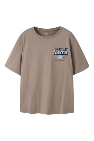 Camiseta de algodón orgánico - Beige - Name it Kids