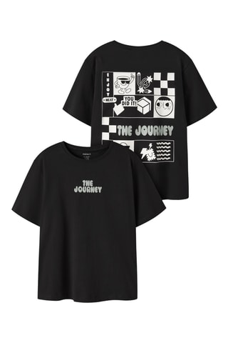 Camiseta de algodón orgánico - Negro - Name it Kids