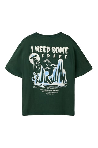 Camiseta de algodón orgánico - Verde oscuro - Name it Kids