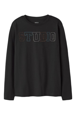 Camiseta de algodón orgánico - Negro - Name it Kids