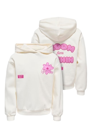 Sudadera de algodón orgánico con capucha - Blanco - Kids Only