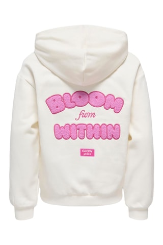 Sudadera de algodón orgánico con capucha - Blanco - Kids Only