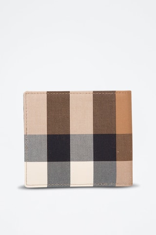 Portefeuille Ms Reg Cc Bill8 Check Bin - Beige, noir et rose