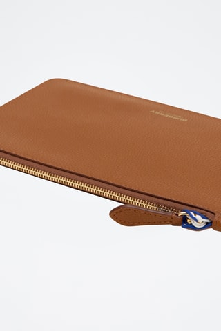 Pochette en cuir Grain Leather - Marron