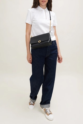 Sac bandoulière en cuir - Noir