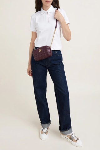 Sac bandoulière en cuir d'agneau Lexi - Marron