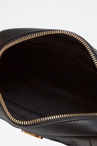 Sac bandoulière en cuir Lexi - Noir