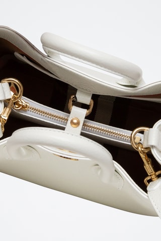 Sac à main en cuir Ladies Line - Blanc