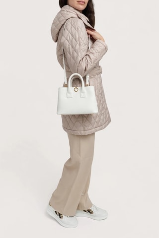 Sac à main en cuir Ladies Line - Blanc