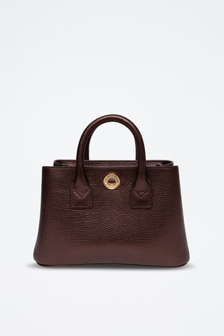Sac à main en cuir Ladies Line - Marron