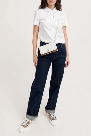 Sac bandoulière en cuir Hillington - Blanc