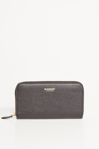 Portefeuille en cuir MN ZIP - Noir