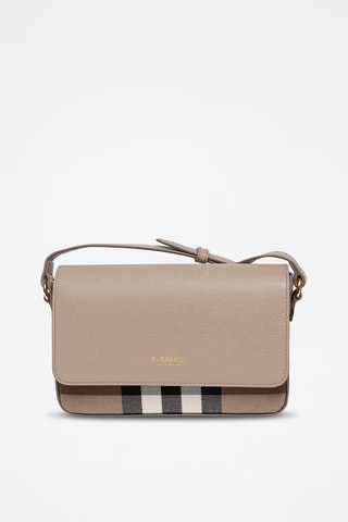 Sac bandoulière en cuir - Gris