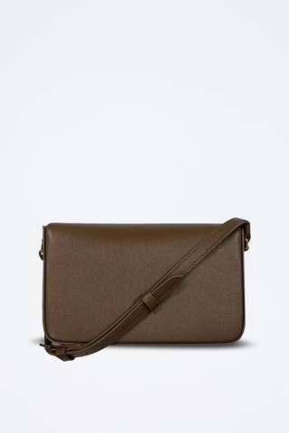 Sac bandoulière en cuir Hampshire - Blanc, noir et marron