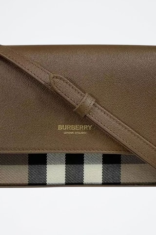 Sac bandoulière en cuir Hampshire - Blanc, noir et marron