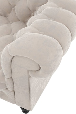 Canapé Chesterfield - Beige foncé - 2 places - Toucher velours