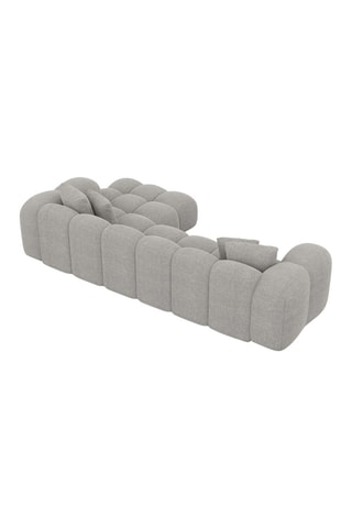 Canapé d'angle droit Form Nuvola - Gris clair - 5 places - Toucher velours