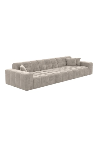 Canapé Cardano - Beige - 4 places - Toucher velours