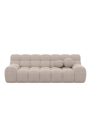 Canapé Bonobo - Beige - 3 places - En velours 