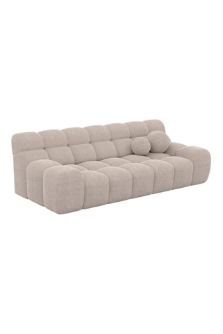Canapé Bonobo - Beige - 3 places - En velours 
