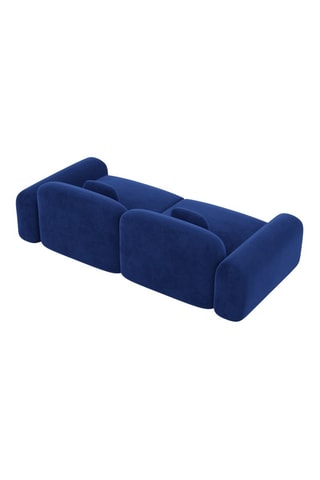 Canapé Labucca - Bleu cobalt - 2 places - Toucher velours