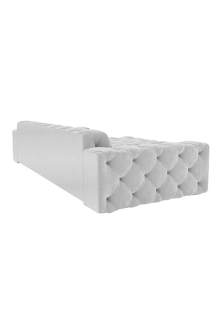 Canapé d'angle droit Form Volt - Gris clair - 5 places - Toucher velours