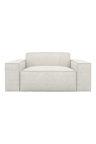 Fauteuil Lionel - Blanc cassé - En tissu bouclé