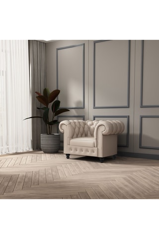 Fauteuil - Beige - En polyuréthane et coton