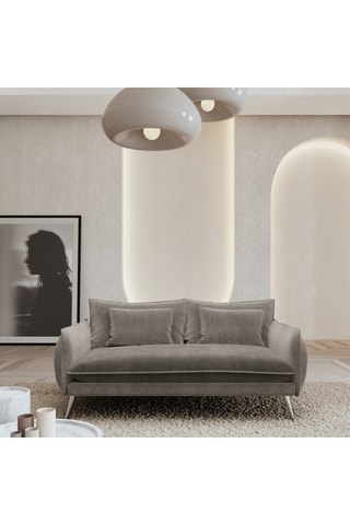 Canapé Ragalia - Beige - 2 places - Toucher velours