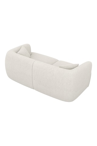 Canapé Ozura - Blanc cassé - 2 places - En tissu bouclé