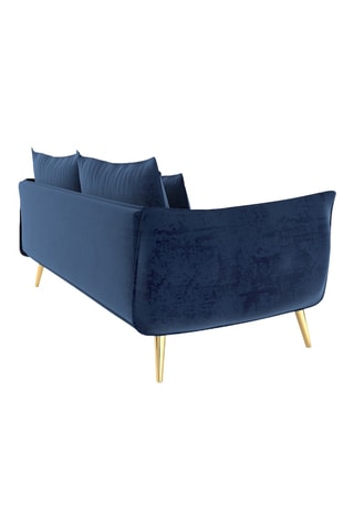 Canapé Ragalia - Bleu marine - 3 places - Toucher velours