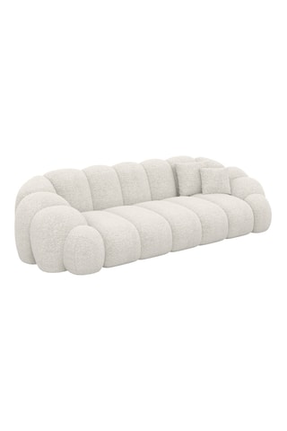 Canapé Donda - Blanc cassé - 3 places - En tissu bouclé