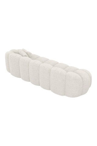Canapé Donda - Blanc cassé - 3 places - En tissu bouclé