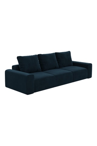 Canapé Moya - Bleu marine - 4 places - Toucher velours