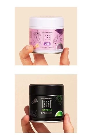 	Poudre d'ube - Saveur sucrée - 50 g et Thé Matcha Premium - 30 g