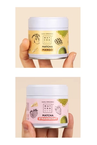 Matcha mangue bio - 30 g et thé matcha Fraise bio - 30 g