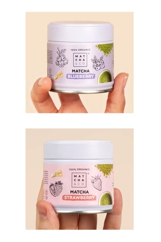 Matcha myrtilles bio - 30 g et thé matcha Fraise Bio - 30 g