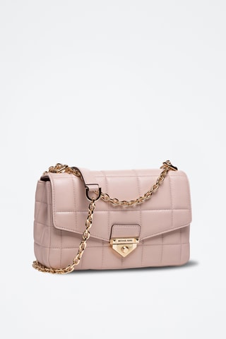 Sac porté épaule en cuir - Rose