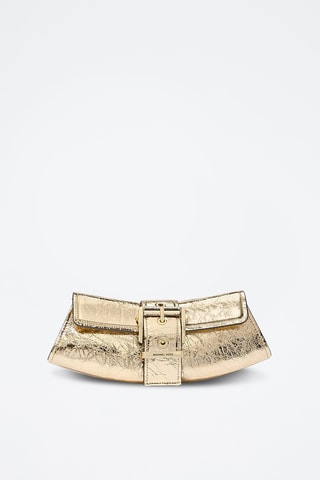 Sac porté épaule en cuir - Doré