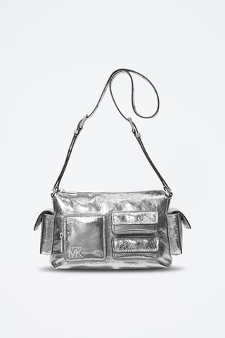 Sac bandoulière en cuir - Argenté