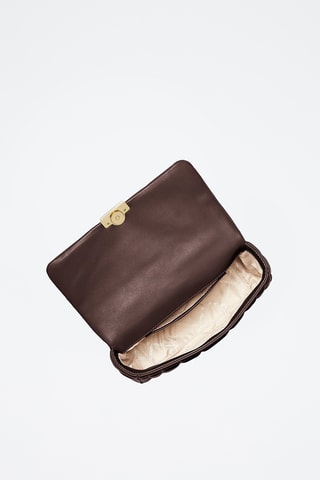 Leren Trendy Handtas - Donkerbruin