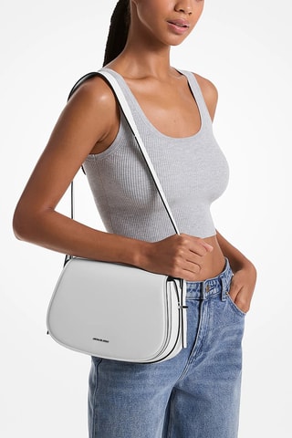 Sac bandoulière en cuir - Blanc