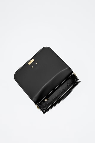 Sac bandoulière en cuir - Noir