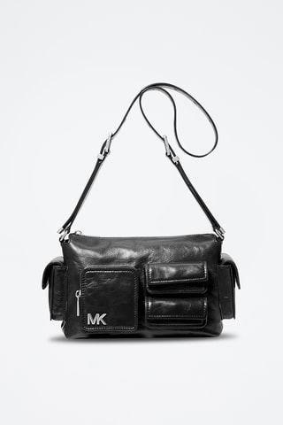 Sac bandoulière en cuir - Noir