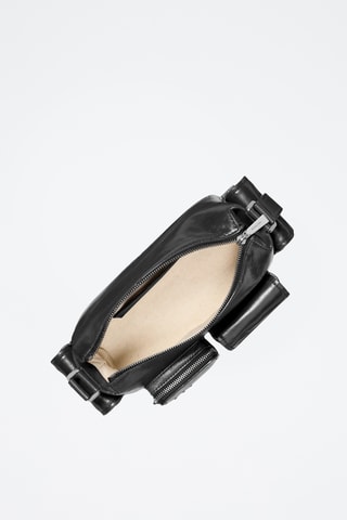 Sac bandoulière en cuir - Noir