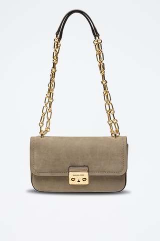 Sac porté épaule en cuir - Beige