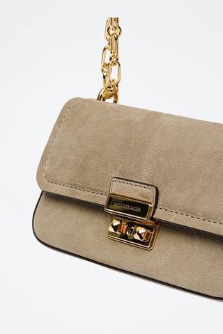 Sac porté épaule en cuir - Beige