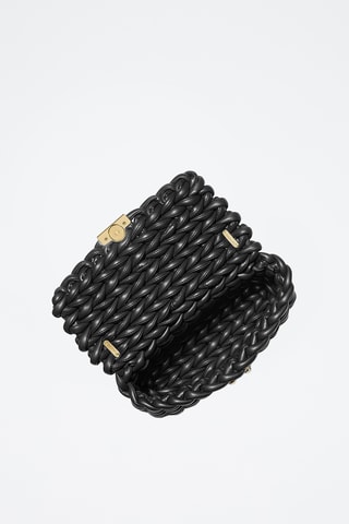 Sac porté épaule en cuir - Noir