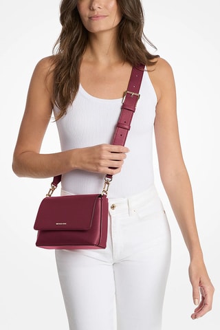 Sac bandoulière en cuir - Bordeaux